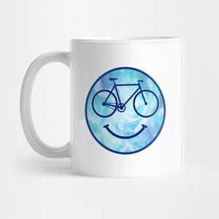 Funny Bicycle Bike Smiley Face Mug